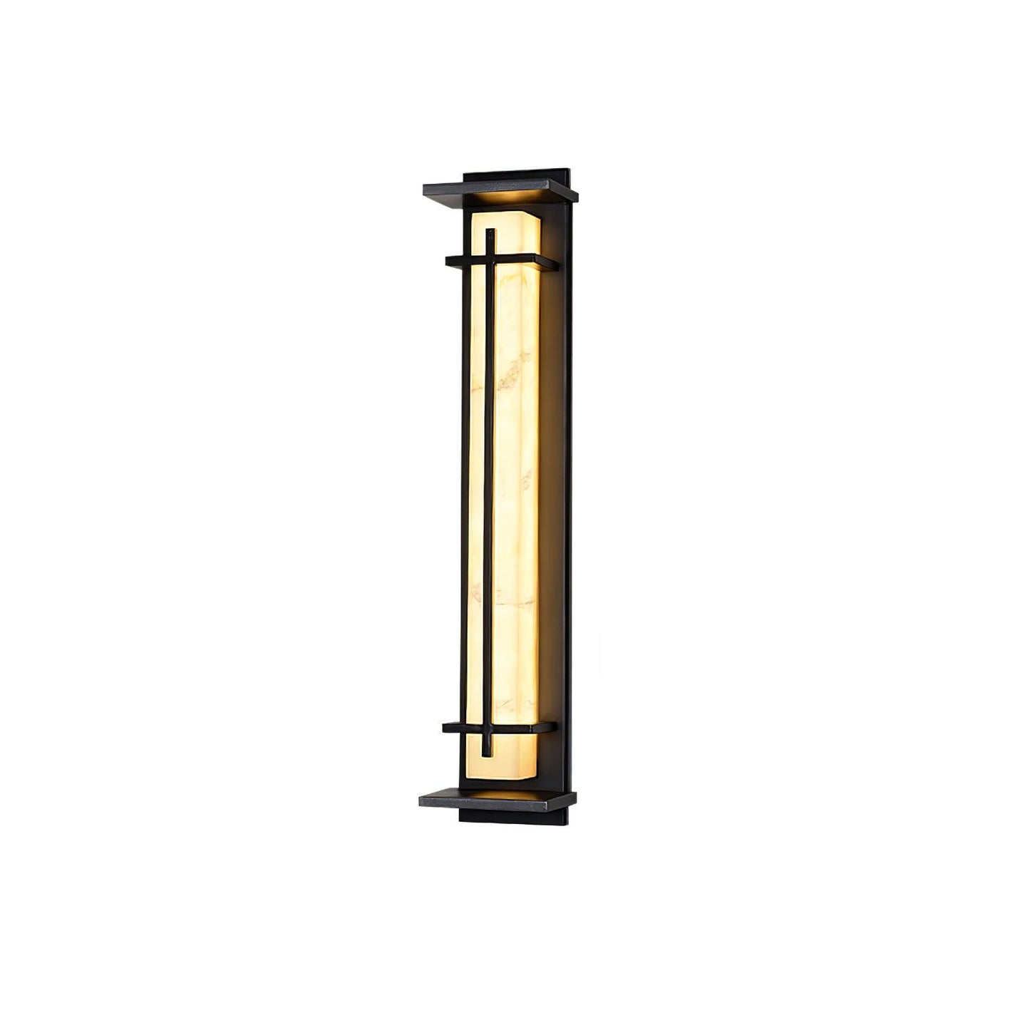 Ray Square Waterproof Outdoor Wall Lamp - Imitation Alabaster Finish