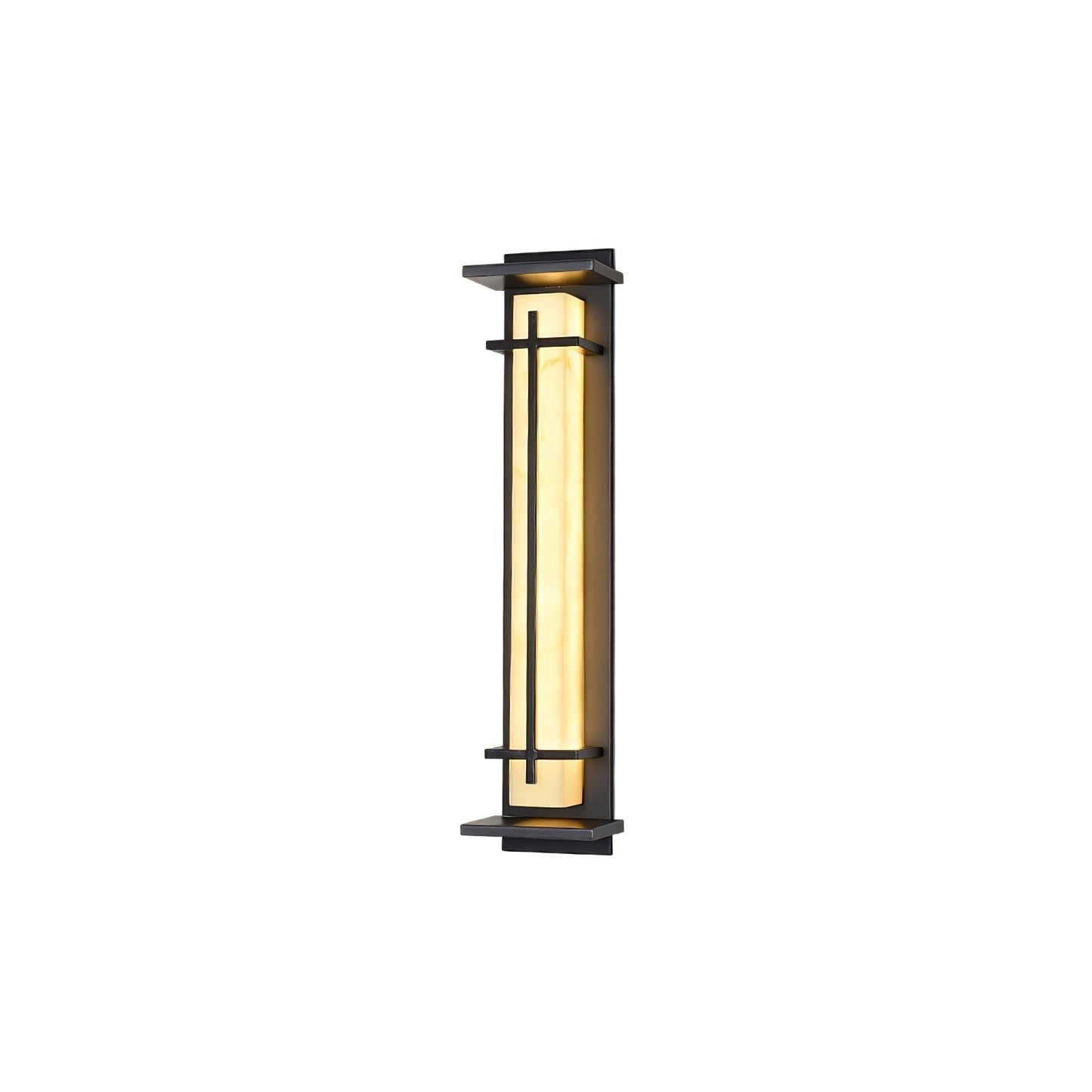 Ray Square Waterproof Outdoor Wall Lamp - Imitation Alabaster Finish