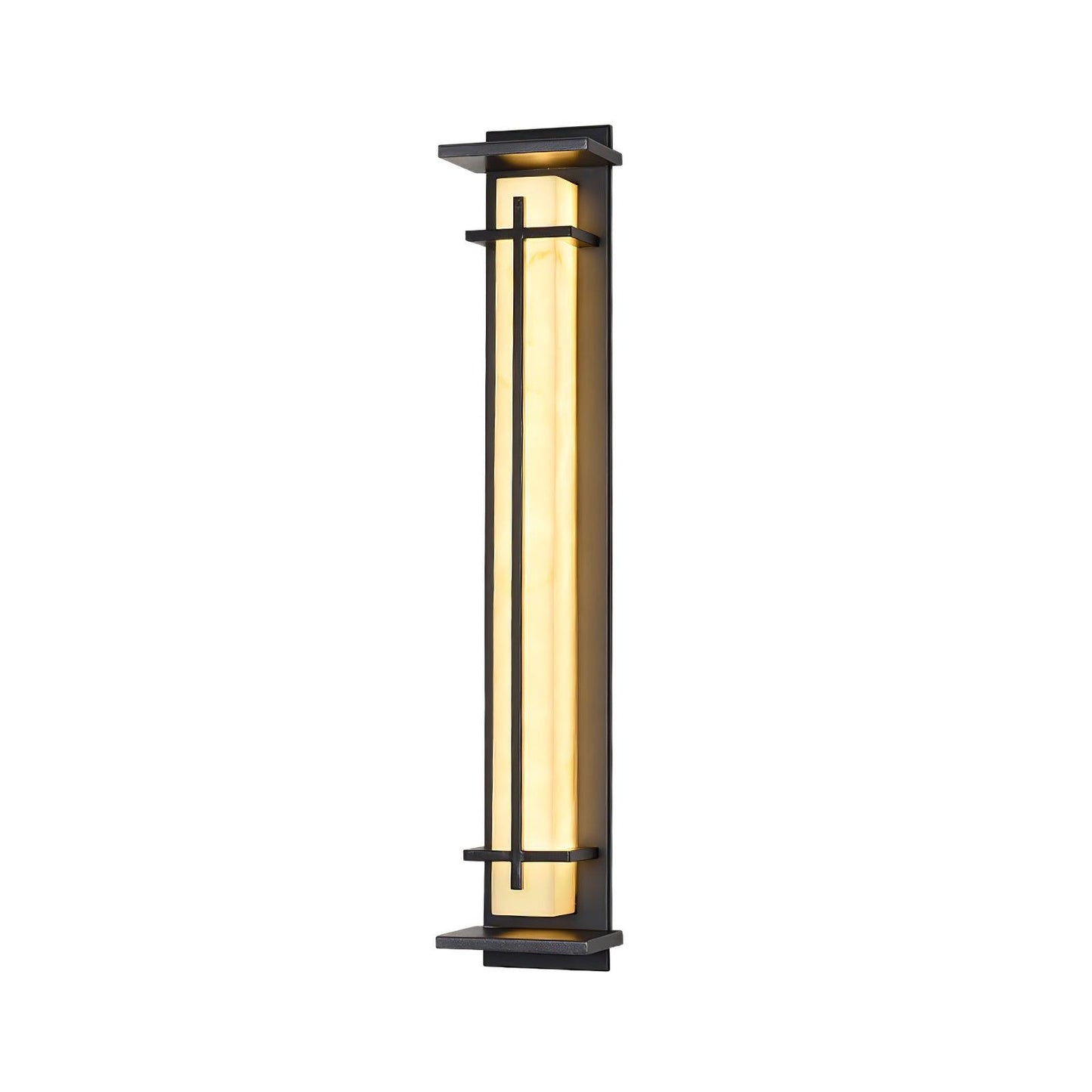Ray Square Waterproof Outdoor Wall Lamp - Imitation Alabaster Finish