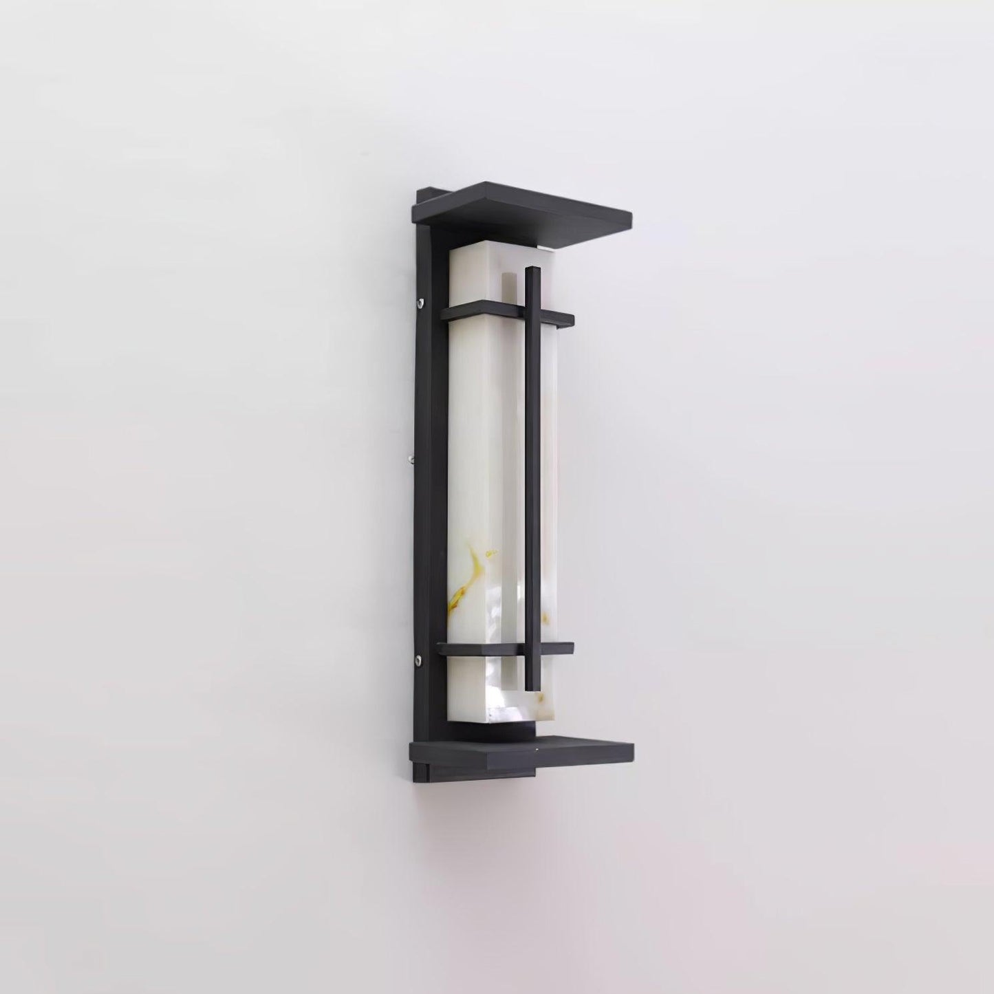 Ray Square Waterproof Outdoor Wall Lamp - Imitation Alabaster Finish