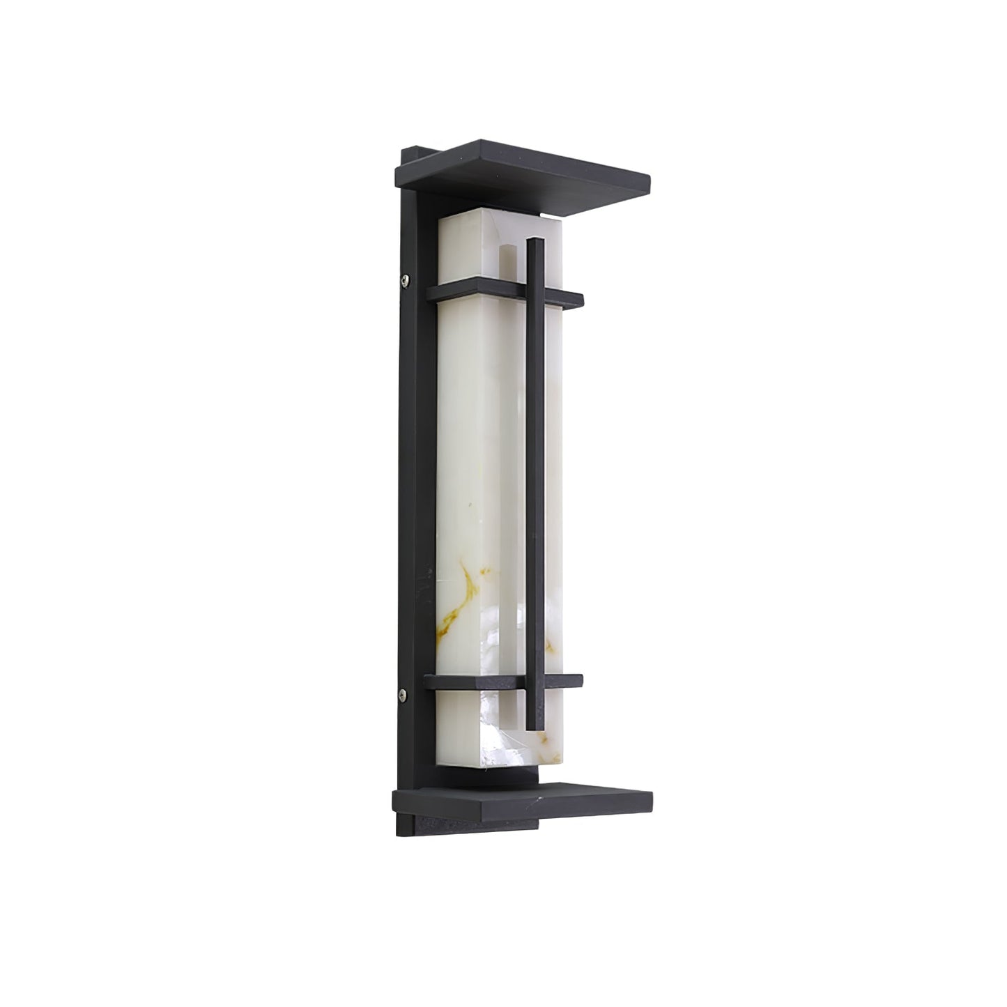 Ray Square Waterproof Outdoor Wall Lamp - Imitation Alabaster Finish