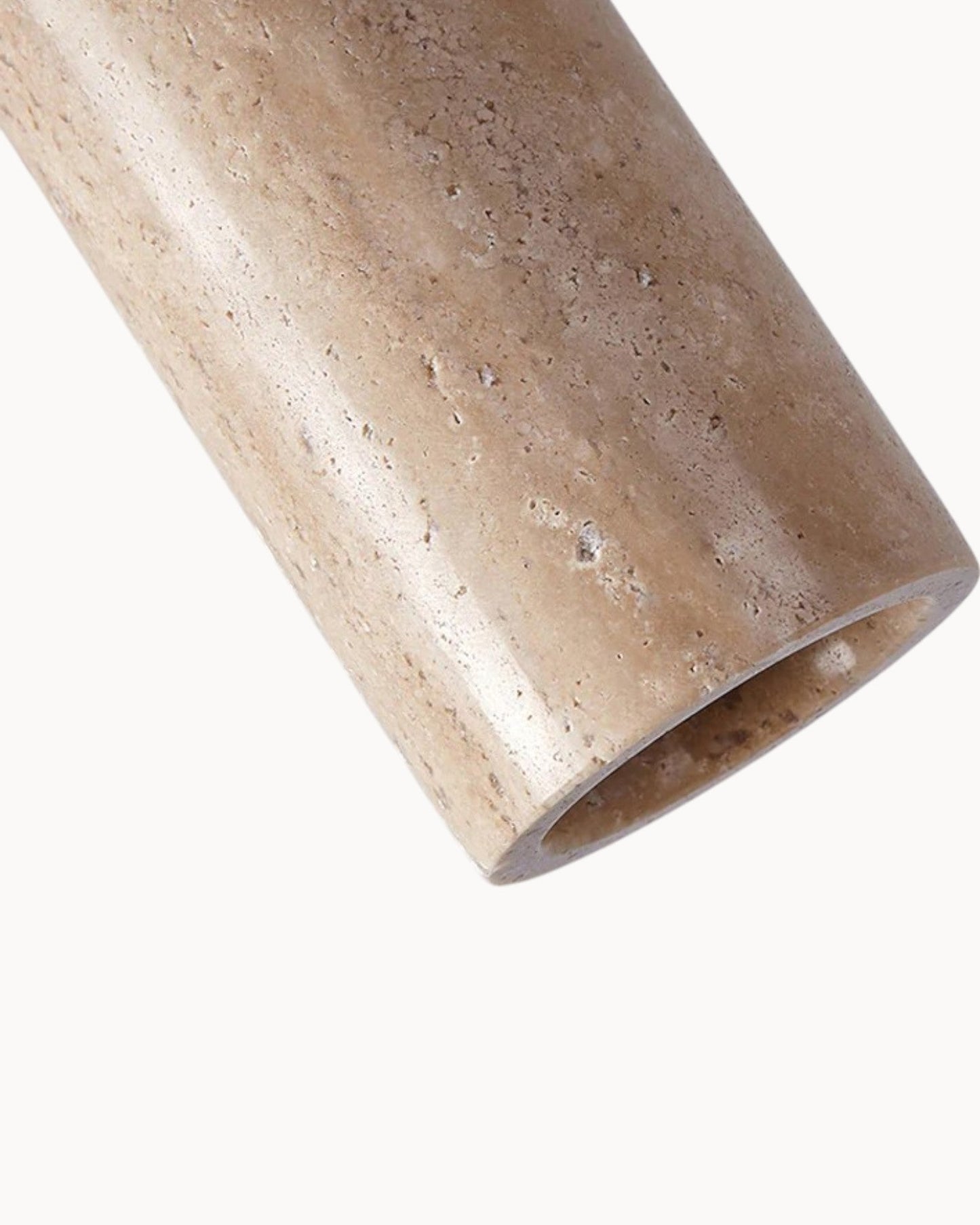 Gerini – Set of Pendant Lights Crafted from Travertine with Walnut Accents