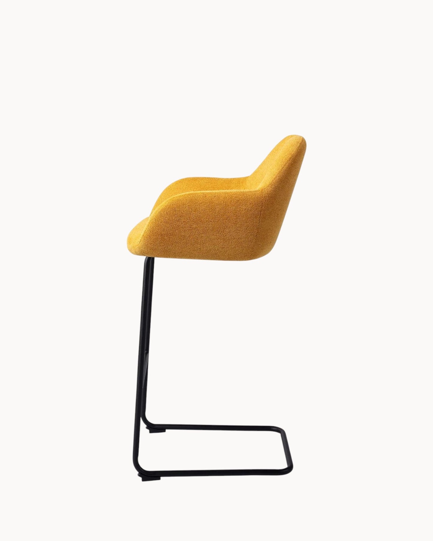Kushi Bar Stool – Metal Frame with Polyester Upholstery, 76.5 cm Seat Height
