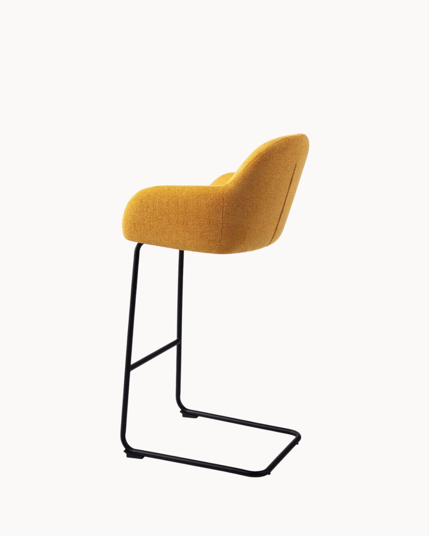 Kushi Bar Stool – Metal Frame with Polyester Upholstery, 76.5 cm Seat Height