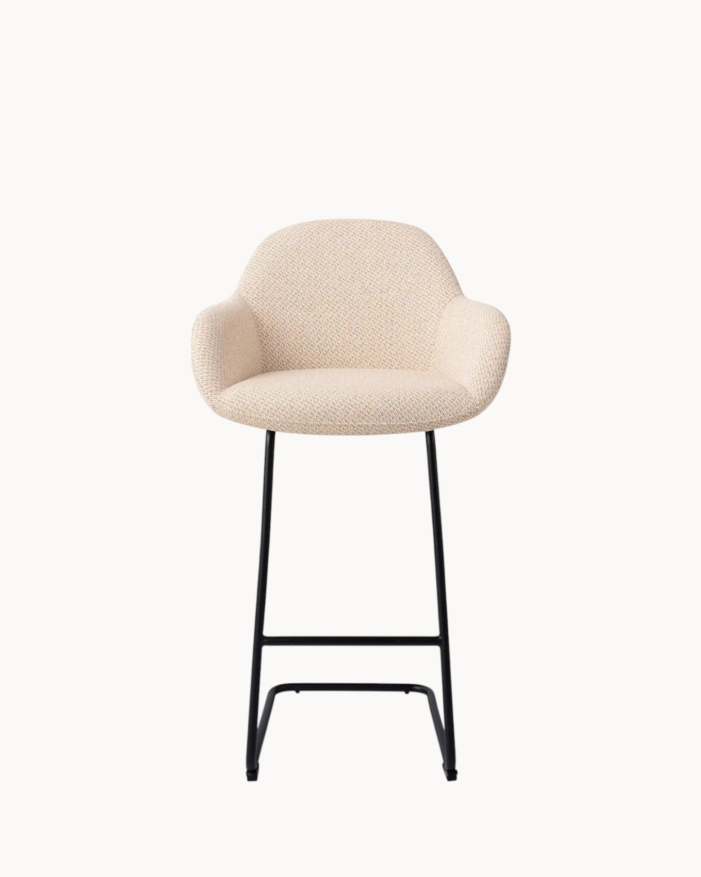 Kushi Bar Stool – Metal Frame with Polyester Upholstery, 76.5 cm Seat Height