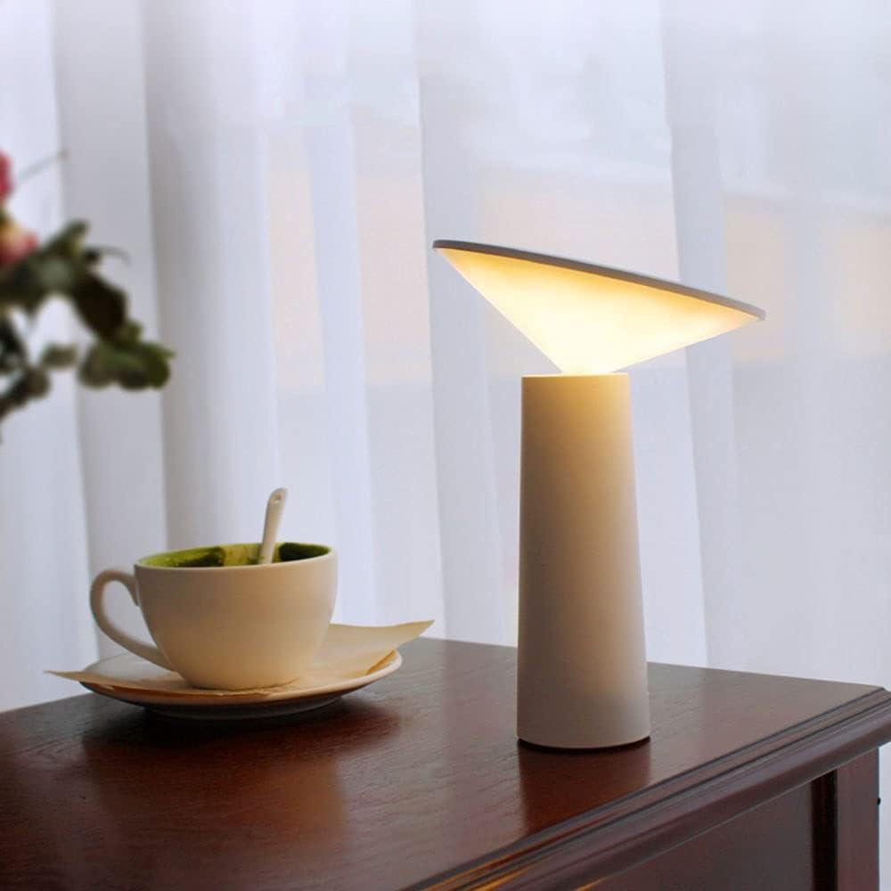 Modern LED Table Lamp | Dimmable, 360° Adjustable, 2000mAh Rechargeable Battery