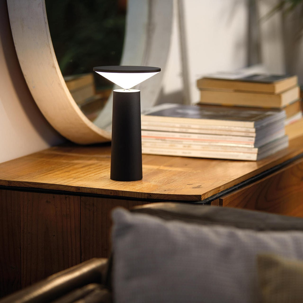 Modern LED Table Lamp | Dimmable, 360° Adjustable, 2000mAh Rechargeable Battery