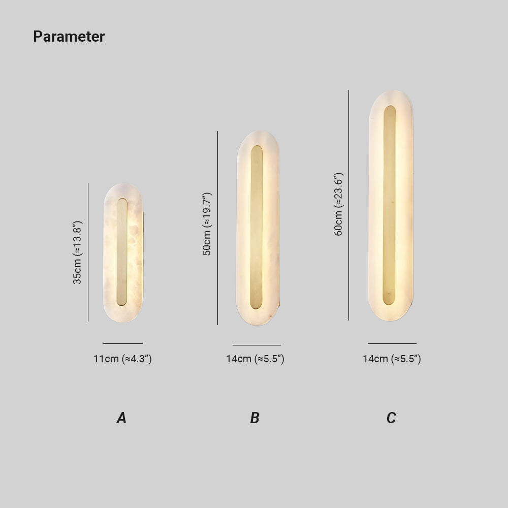 Hurn Curved Alabaster Wall Sconce