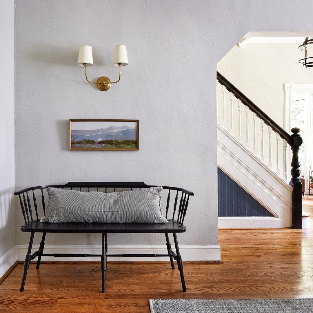 Victor Black Bronze Wall Lamp with Fabric Shade