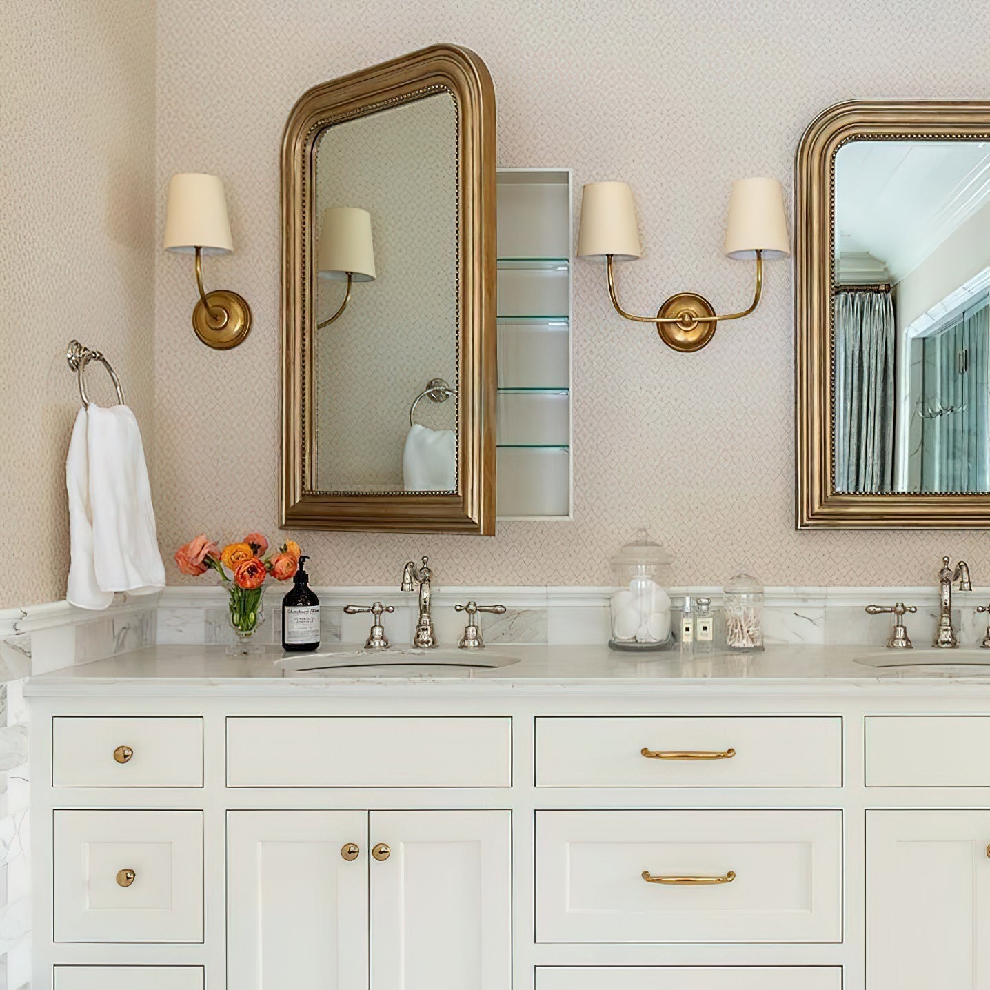 Victor Black Bronze Wall Lamp with Fabric Shade