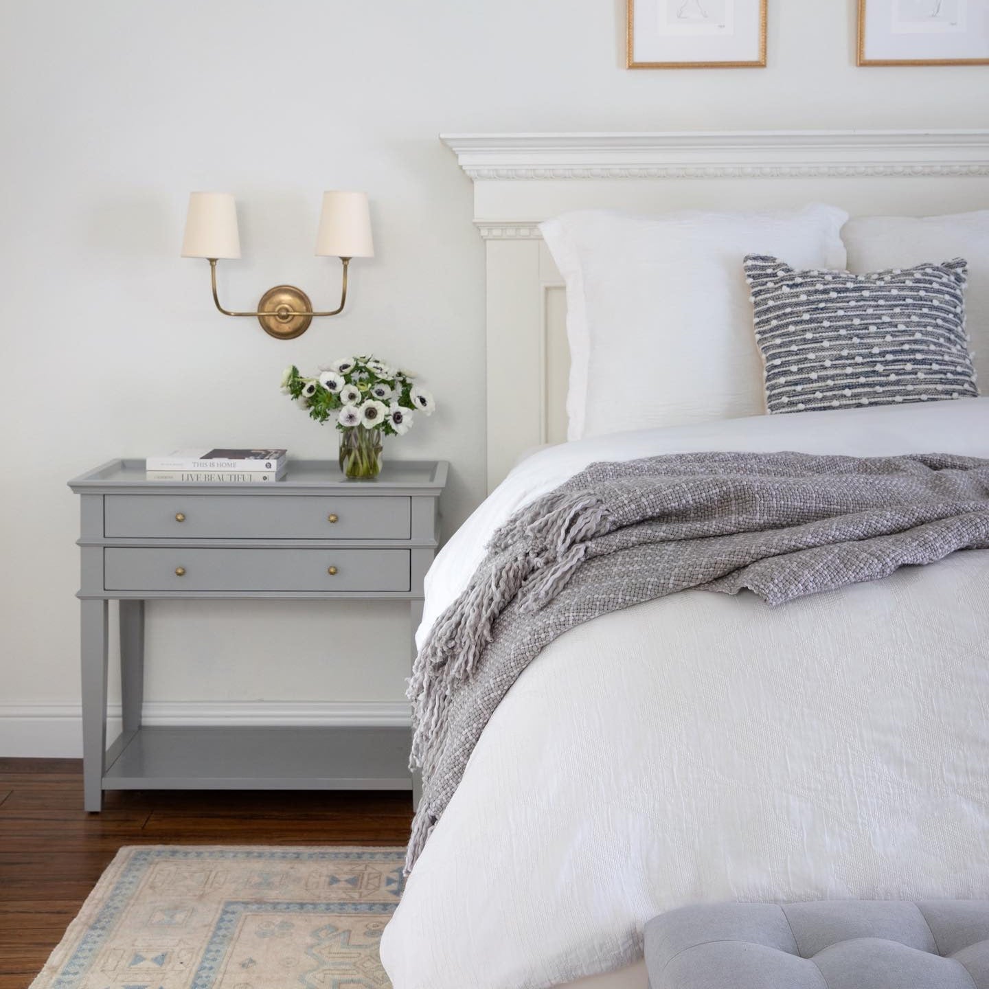 Victor Black Bronze Wall Lamp with Fabric Shade