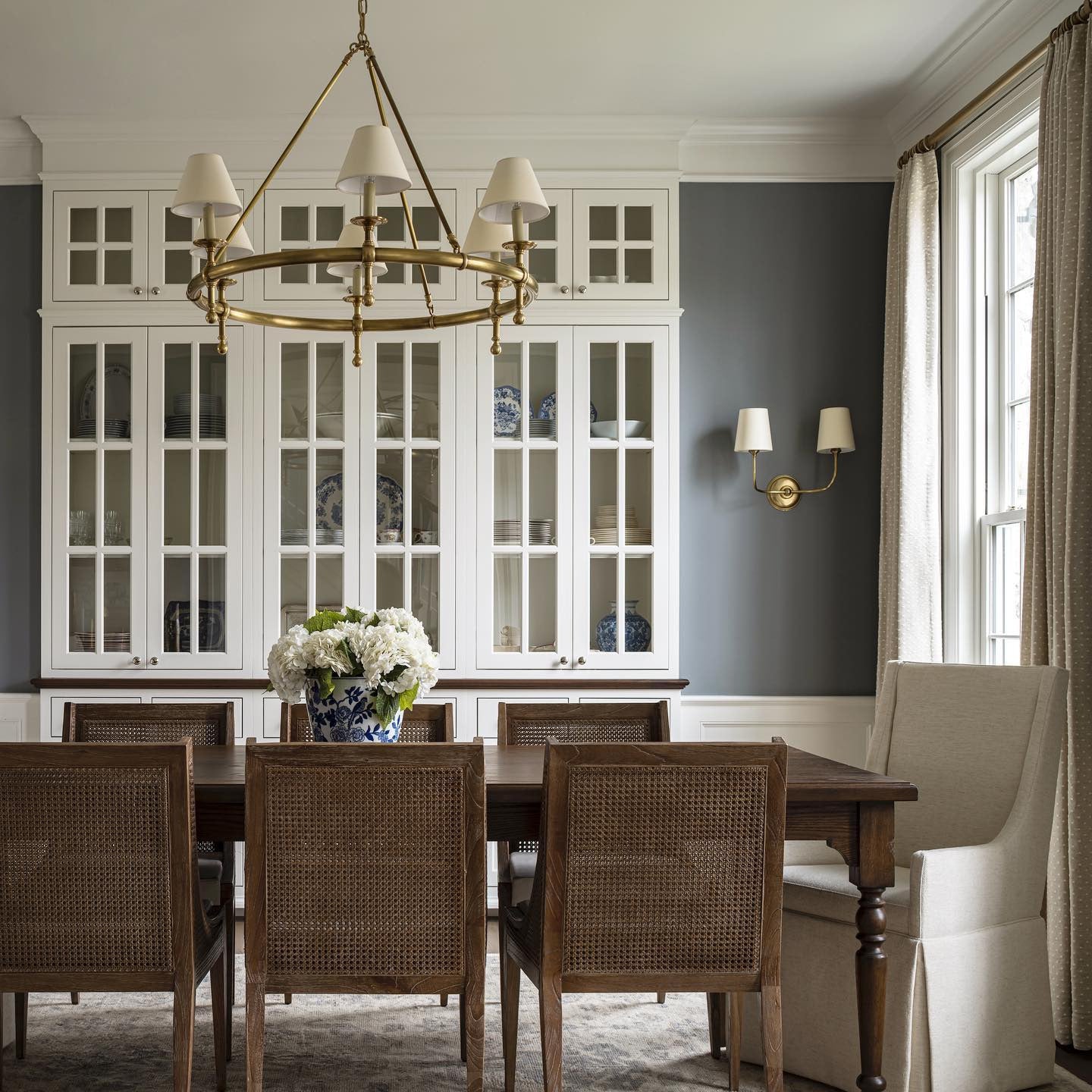 Victor Black Bronze Wall Lamp with Fabric Shade