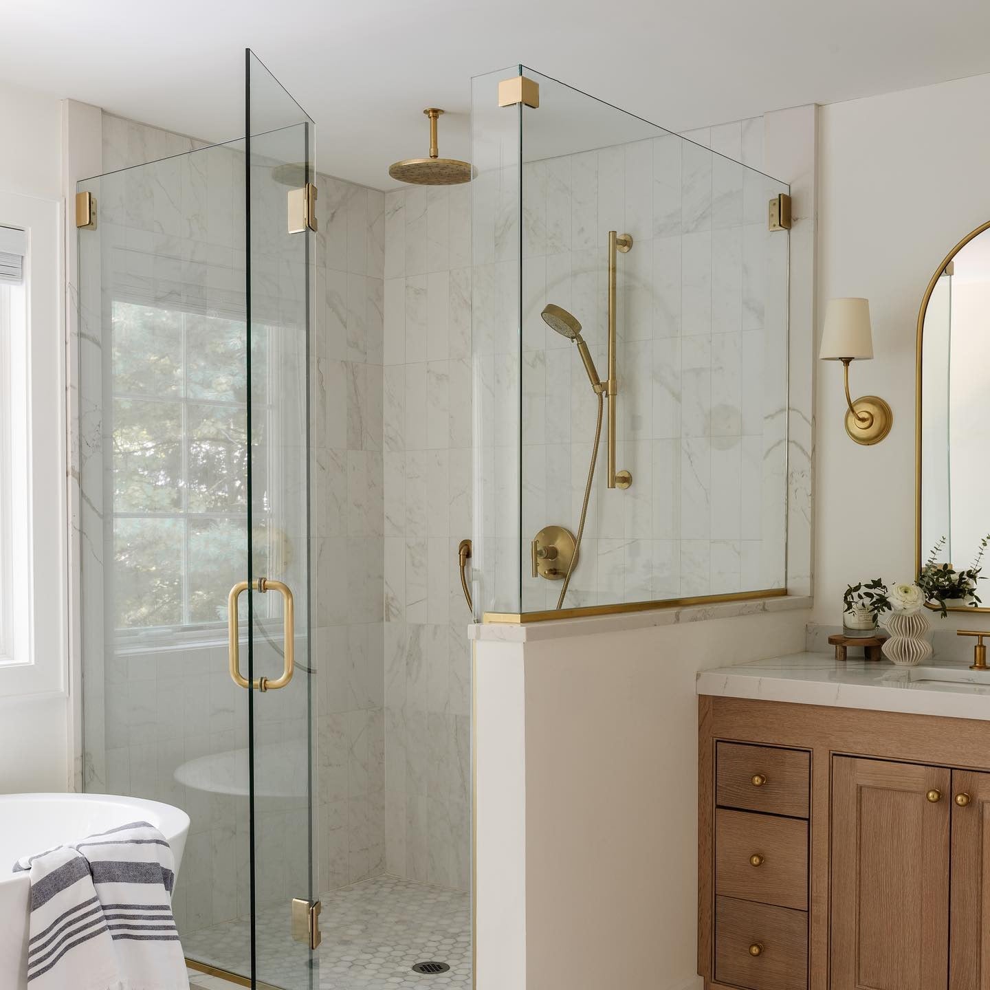 Victor Black Bronze Wall Lamp with Fabric Shade