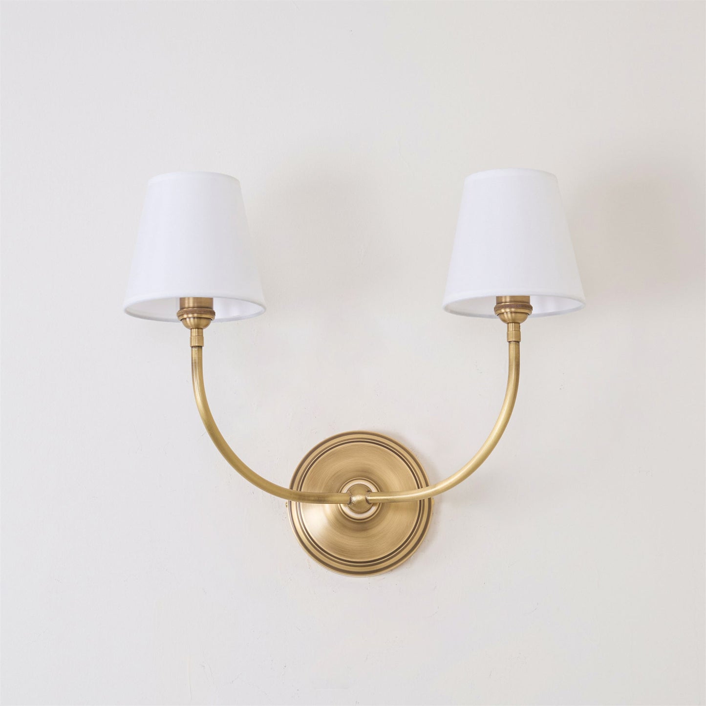 Victor Black Bronze Wall Lamp with Fabric Shade