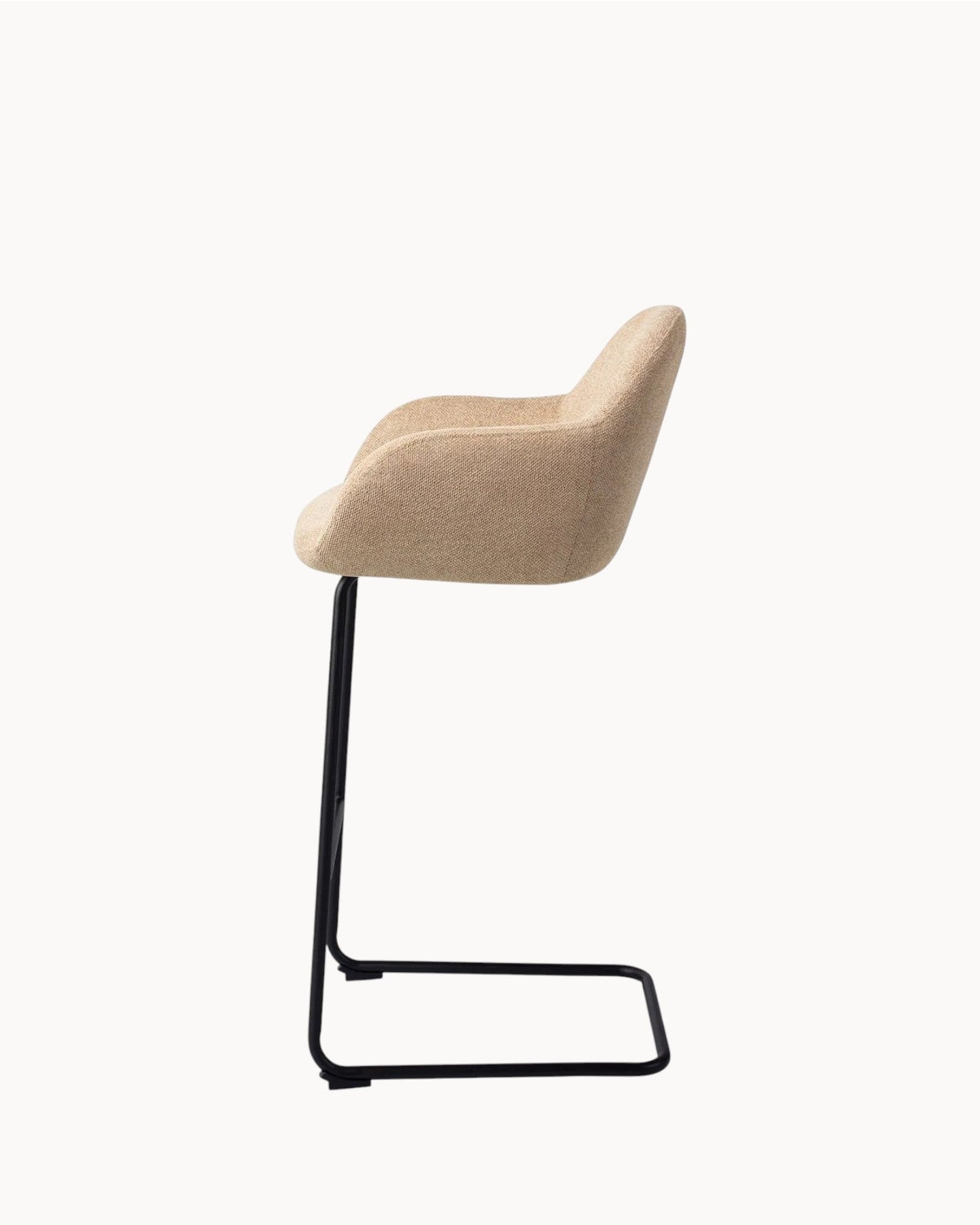 Kushi Bar Stool – Metal Frame with Polyester Upholstery, 76.5 cm Seat Height