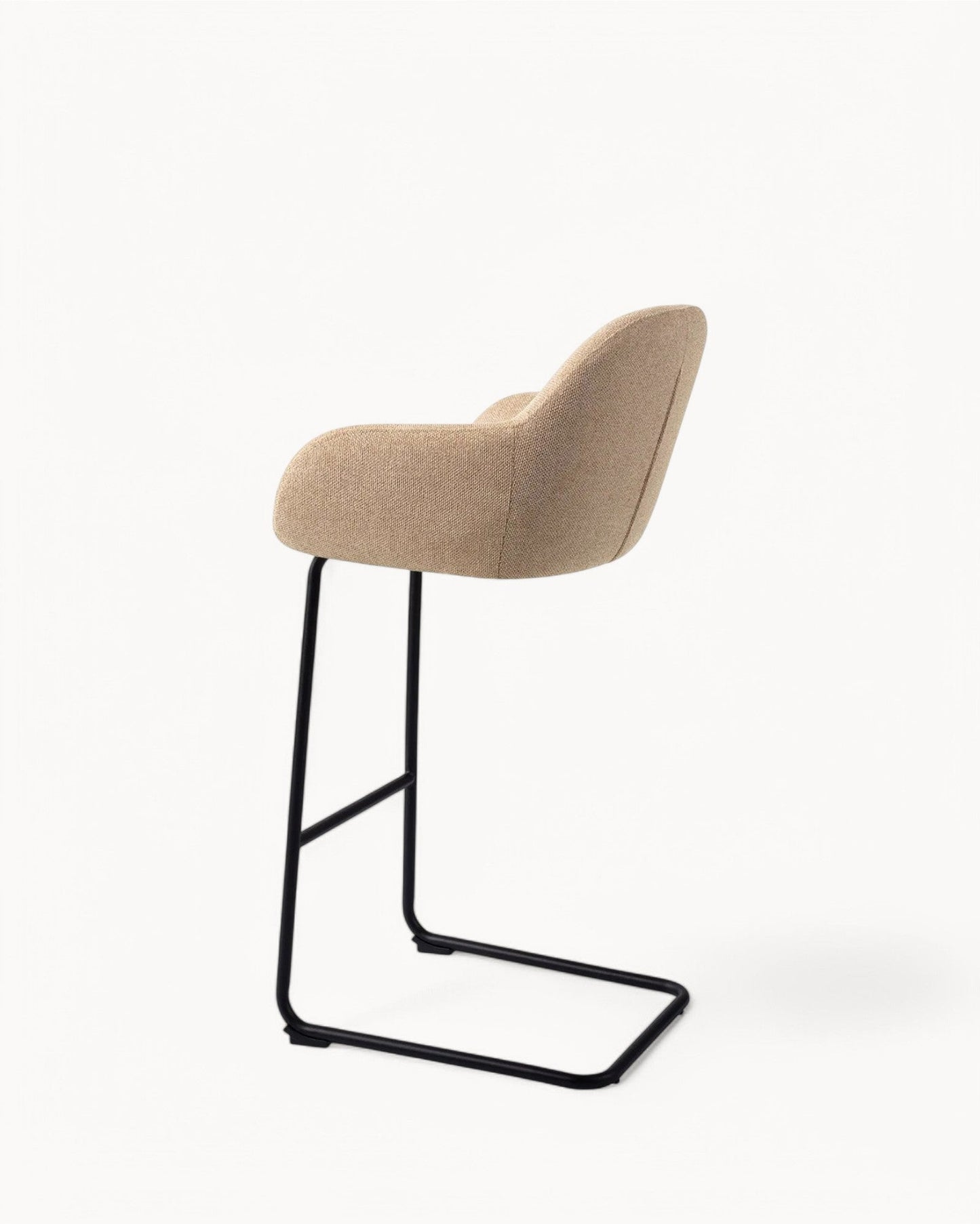 Kushi Bar Stool – Metal Frame with Polyester Upholstery, 76.5 cm Seat Height