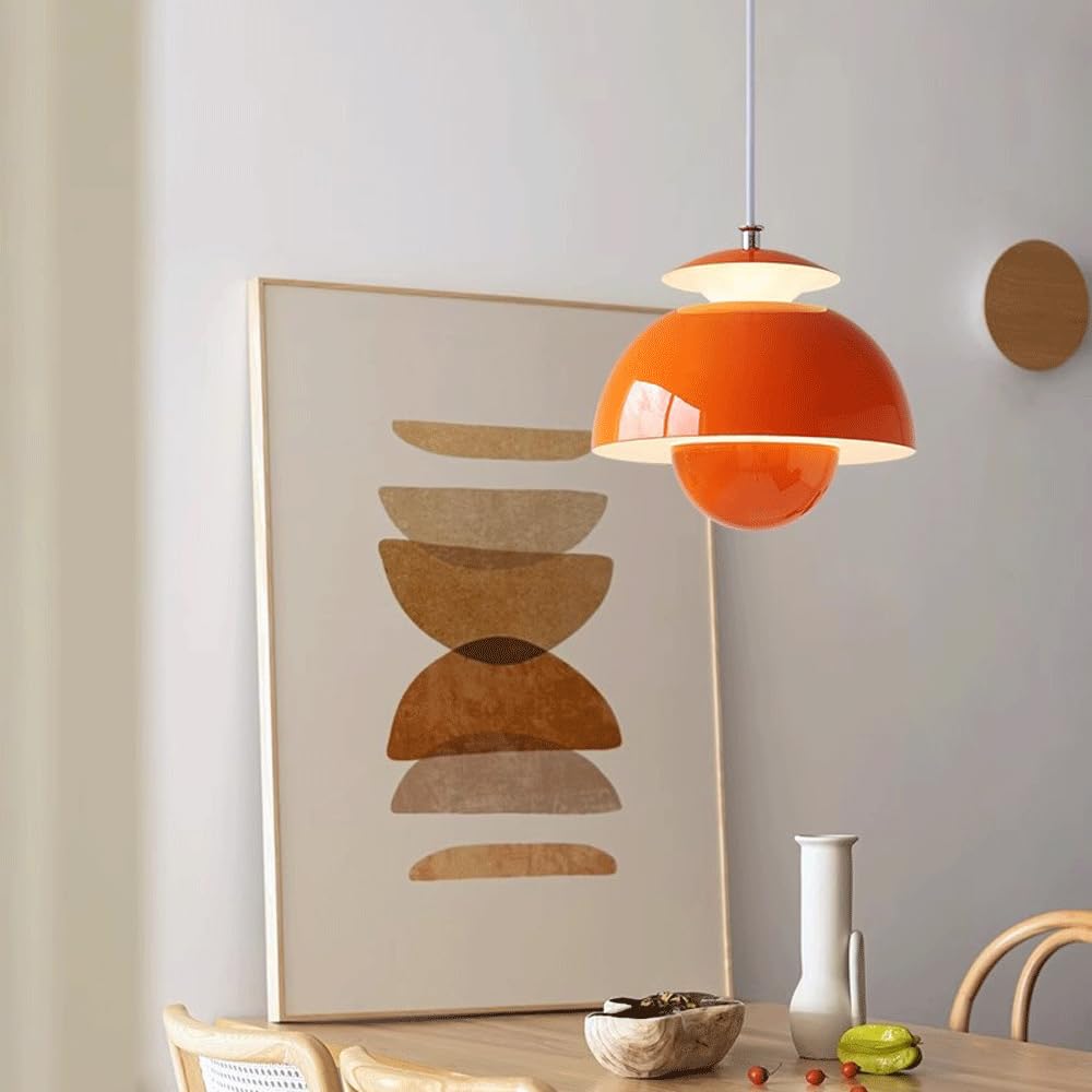 Contemporary Metal Bud Wall Lamp - Adjustable Cable LED Pendant Light with Single Light Source