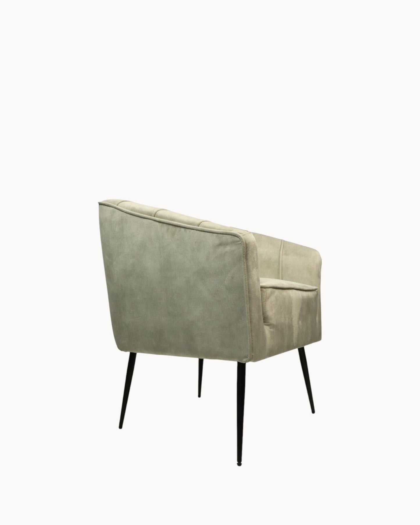 Chester Dining Chair - HSM Collection - White and Black Fabric with Metal Frame