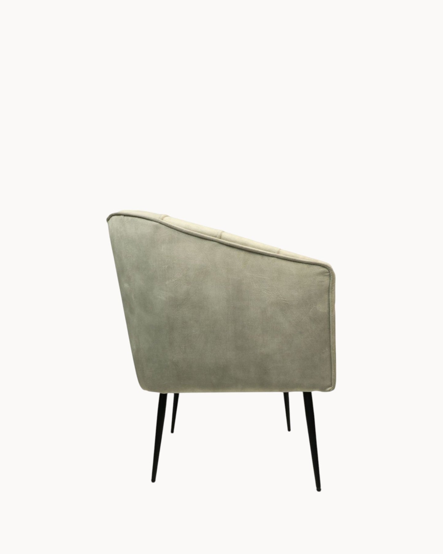 Chester Dining Chair - HSM Collection - White and Black Fabric with Metal Frame