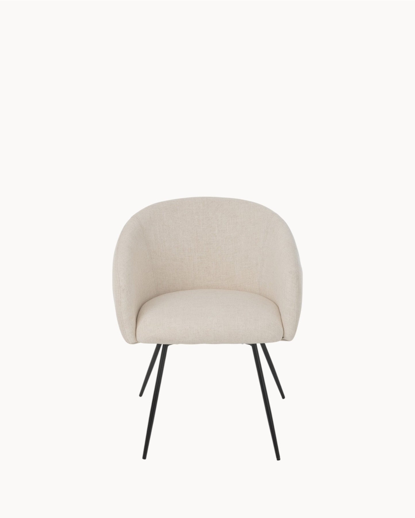 J-Line Wales Chair – Ivory Foam with Metal Frame, 75 cm