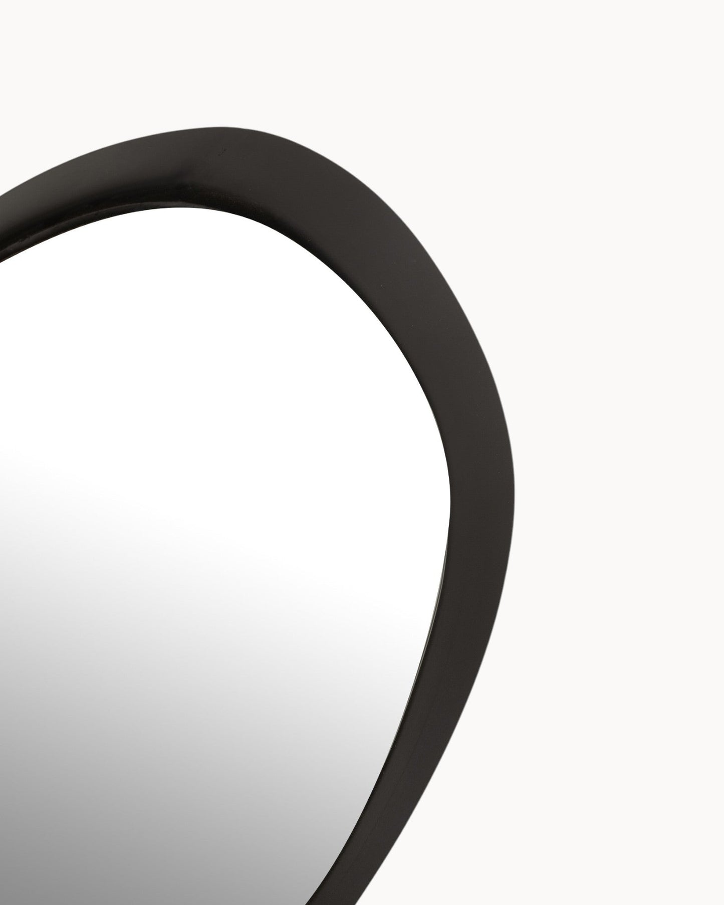 J-Line Round Black Metal & Glass Wall Mirror - 60.5 cm