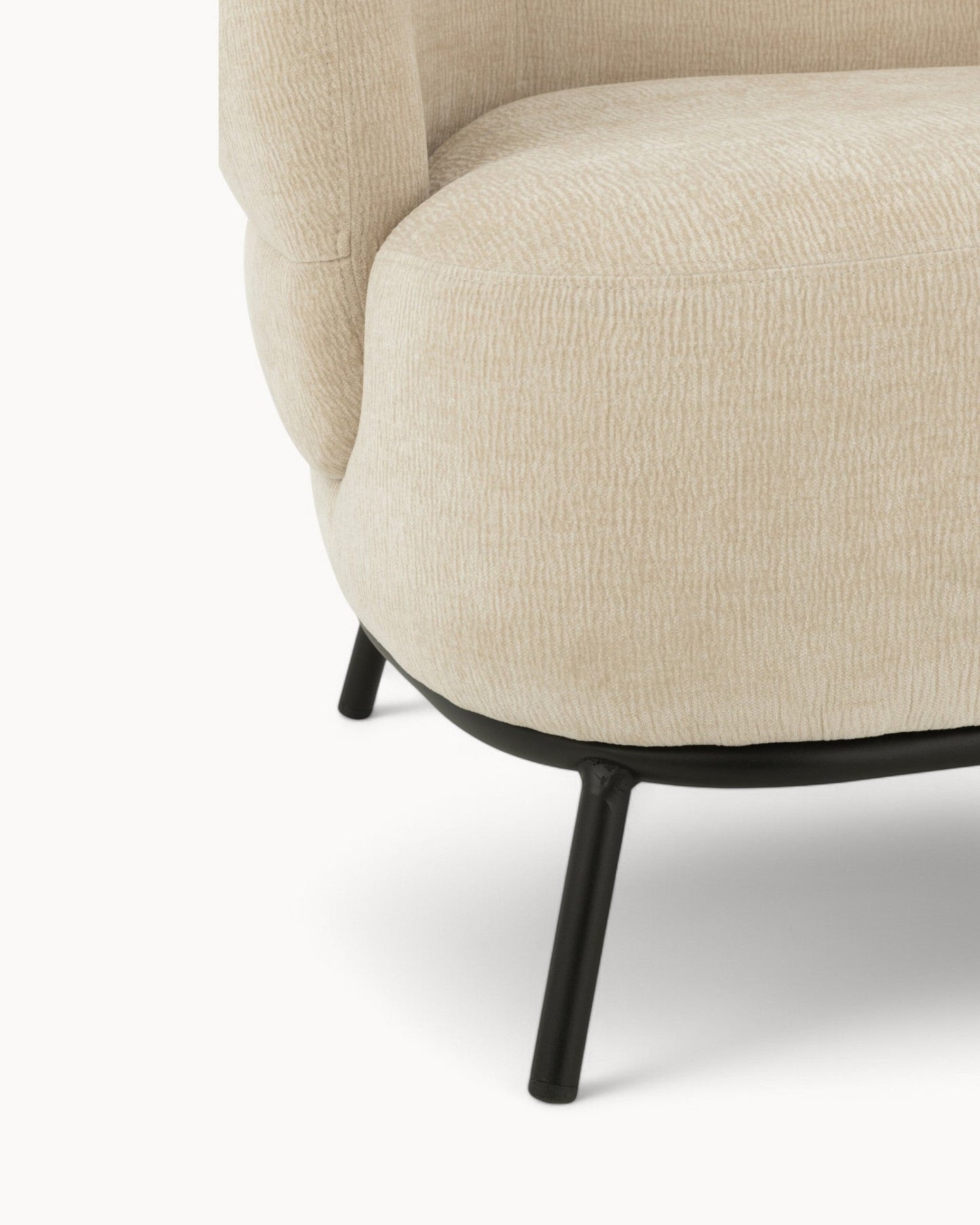 J-Line Mars Lounge Chair – Beige with Wood & Foam, 76 cm Height