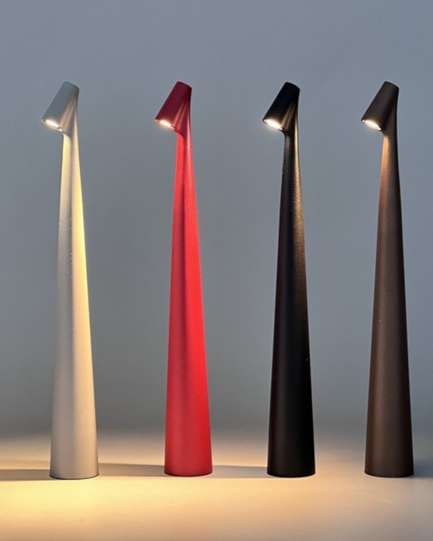 Contemporary Touch-Control Table Lamp with 3 Brightness Settings, Aluminum Design