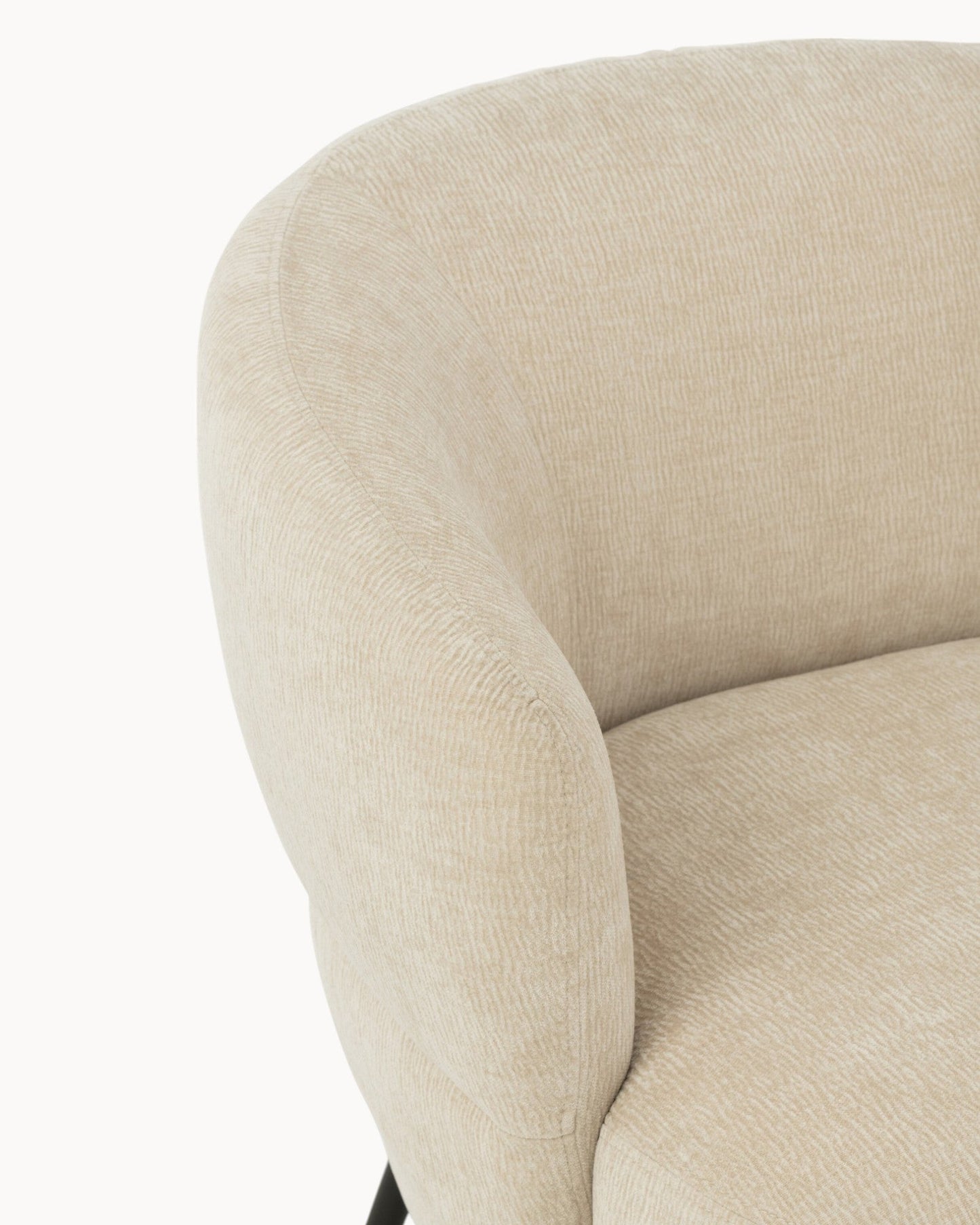 J-Line Mars Lounge Chair – Beige with Wood & Foam, 76 cm Height