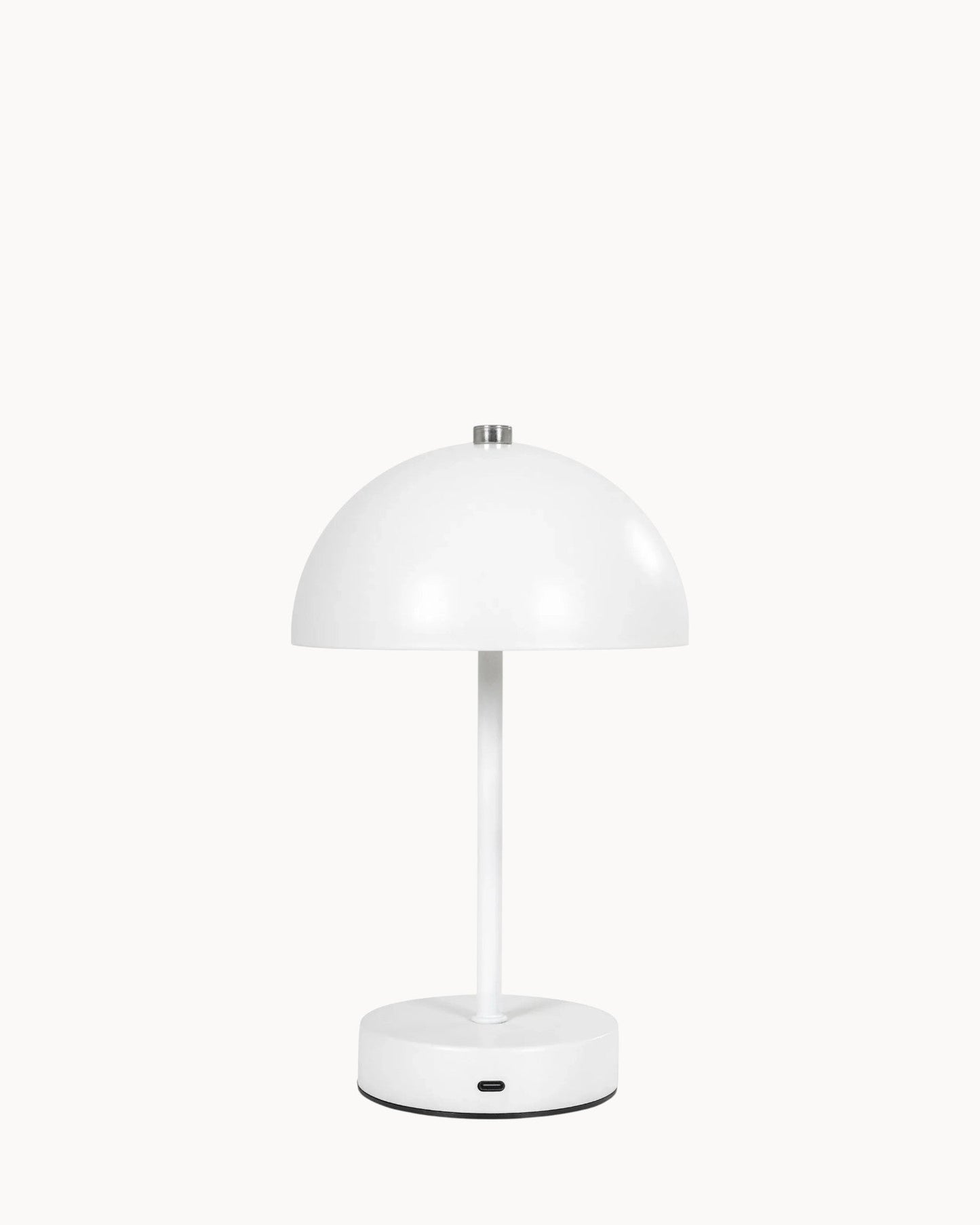 House Nordic Holt Rechargeable LED Table Lamp - White Steel Finish