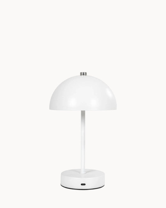 House Nordic Holt Rechargeable LED Table Lamp - White Steel Finish