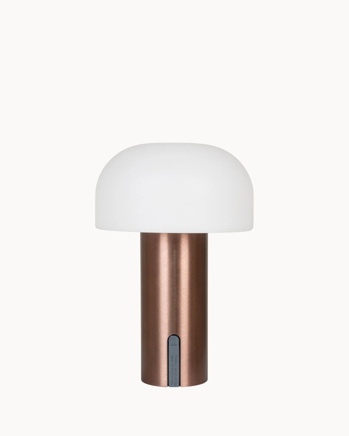 Soham Rechargeable LED Table Lamp – White and Copper Metal Design