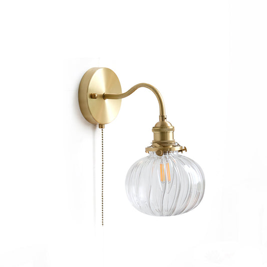 June Vintage Glass Wall Sconce