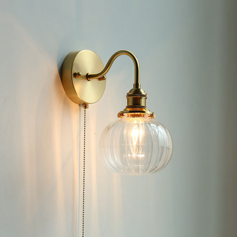 June Vintage Glass Wall Sconce