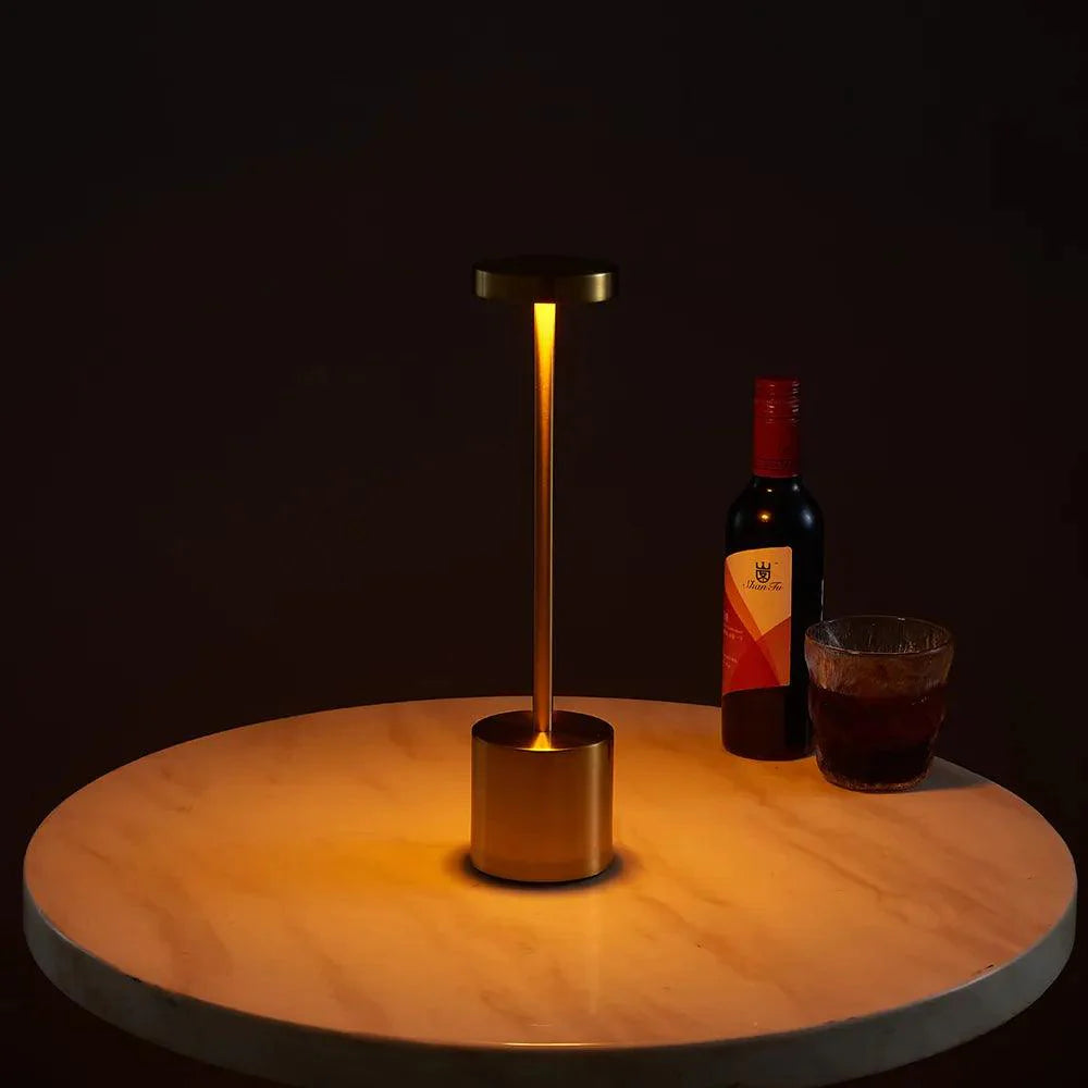 Chic LoraGlow Wireless Table Lamp | USB Rechargeable | Metal & LED | Dimmable Design