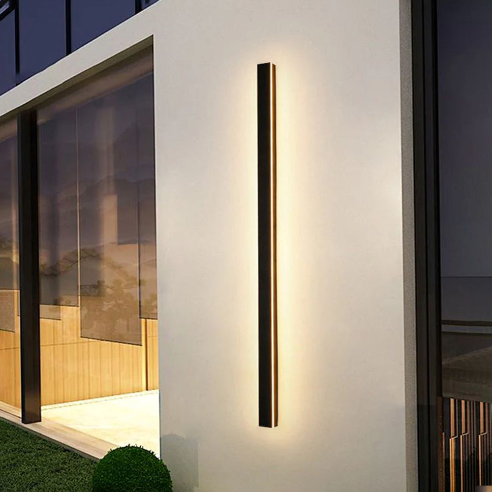 Arisha Black Minimalist Waterproof LED Outdoor Wall Light for Garden and Corridor
