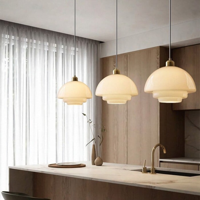 Elisa Milk White Glass Pendant Light