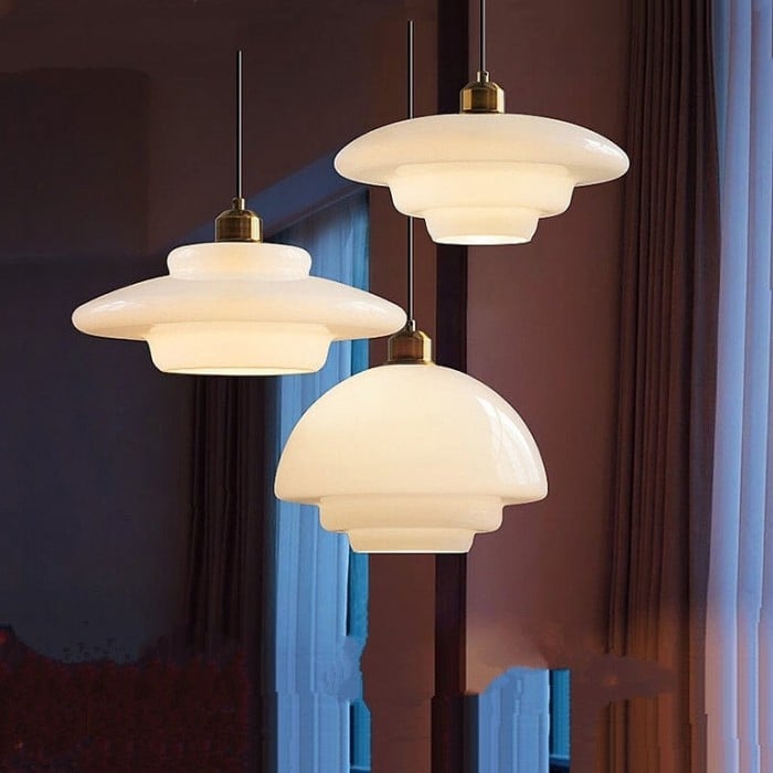 Elisa Milk White Glass Pendant Light