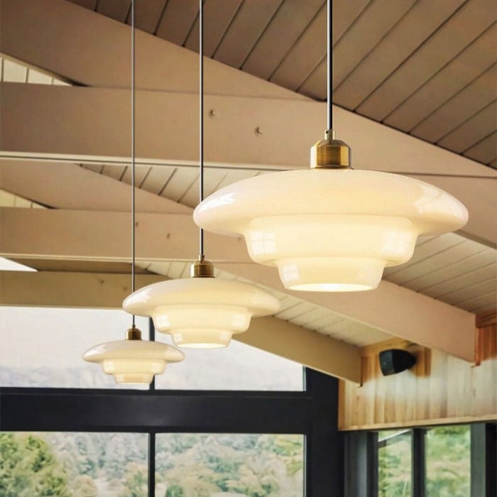 Elisa Milk White Glass Pendant Light