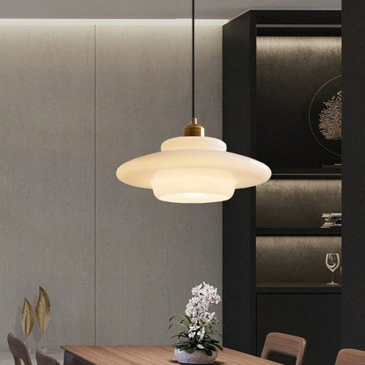 Elisa Milk White Glass Pendant Light