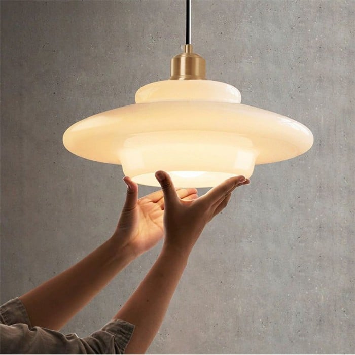 Elisa Milk White Glass Pendant Light