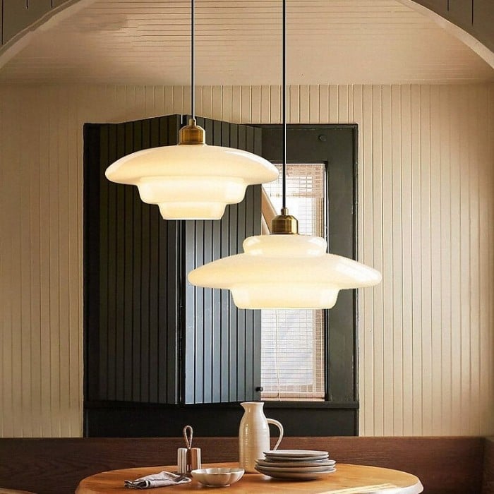 Elisa Milk White Glass Pendant Light