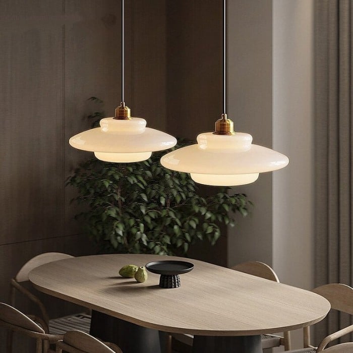 Elisa Milk White Glass Pendant Light