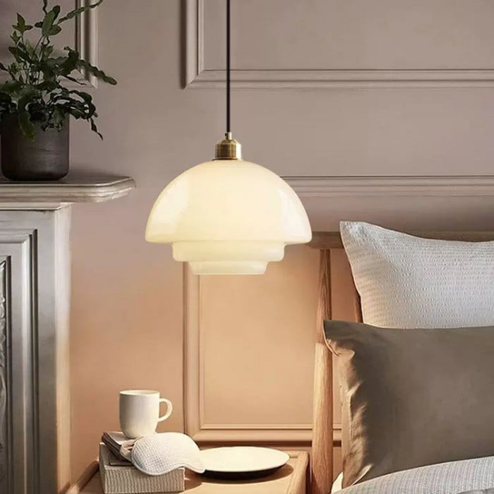 Elisa Milk White Glass Pendant Light