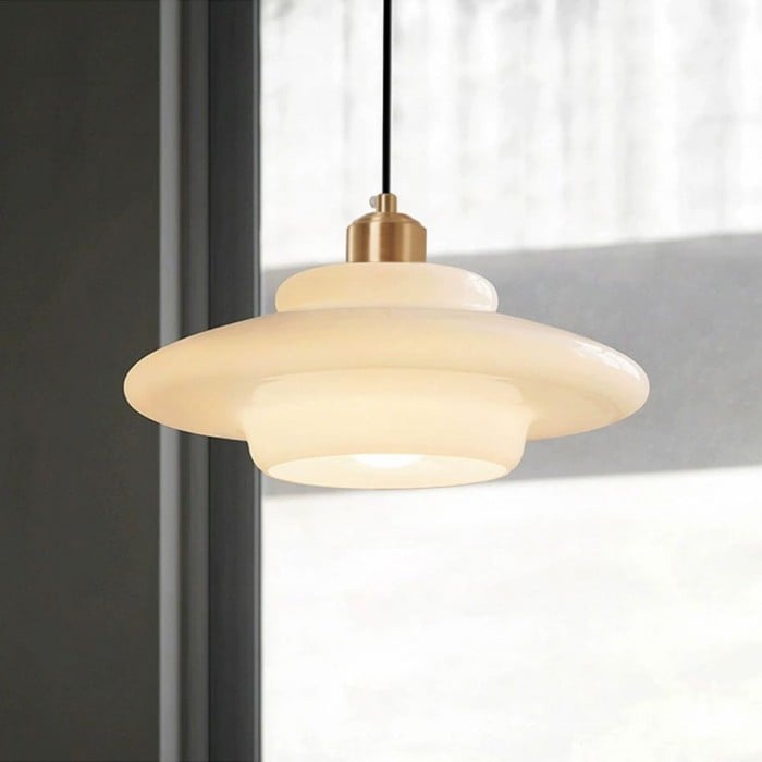 Elisa Milk White Glass Pendant Light