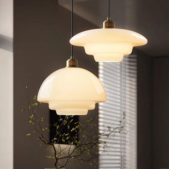 Elisa Milk White Glass Pendant Light