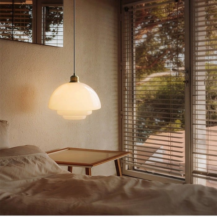 Elisa Milk White Glass Pendant Light