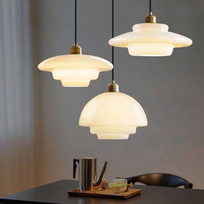 Elisa Milk White Glass Pendant Light