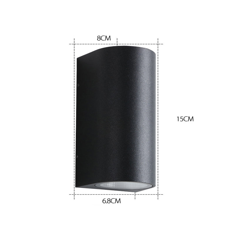 Ray Contemporary Rectangular LED Outdoor Wall Light - Metal and Glass for Corridors and Gardens