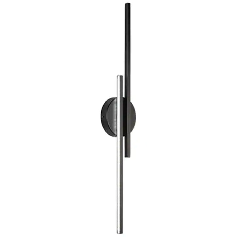 Arisha Contemporary Twin Linear LED Wall Light - Black and White Metal for Bedroom