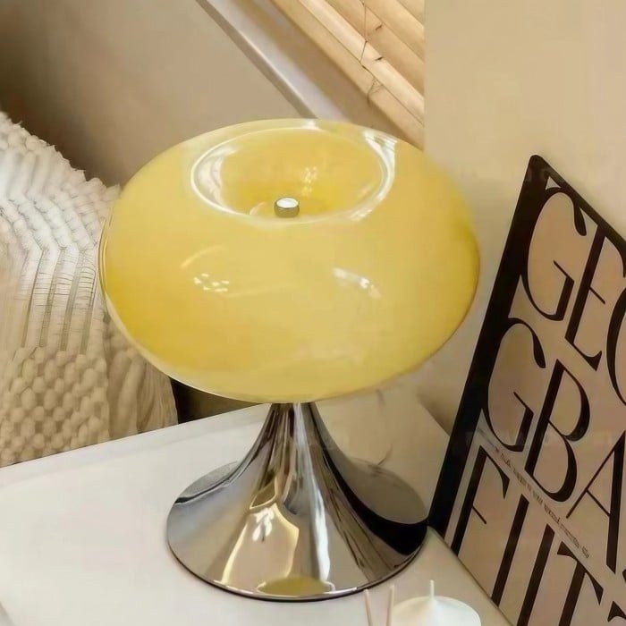 Aurelia Bauhaus Apple-Shaped Glass Table Lamp